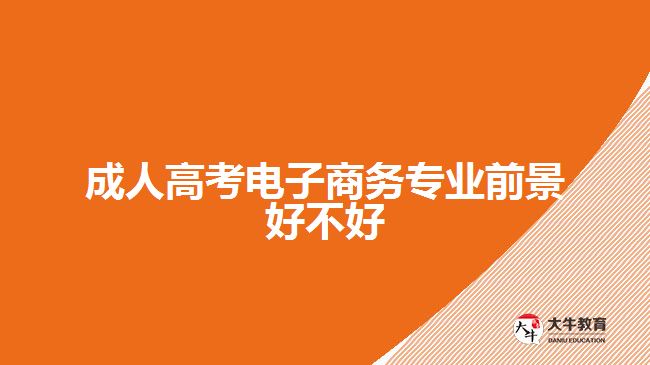 成人高考电子商务专业前景好不好