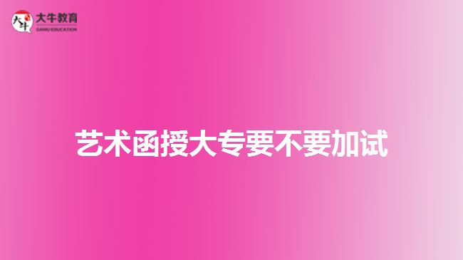 艺术函授大专要不要加试