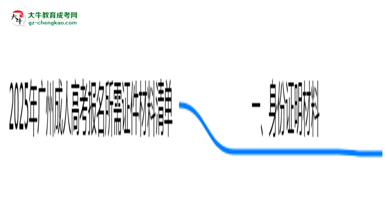 2025年广州成人高考报名所需证件材料清单必看思维导图