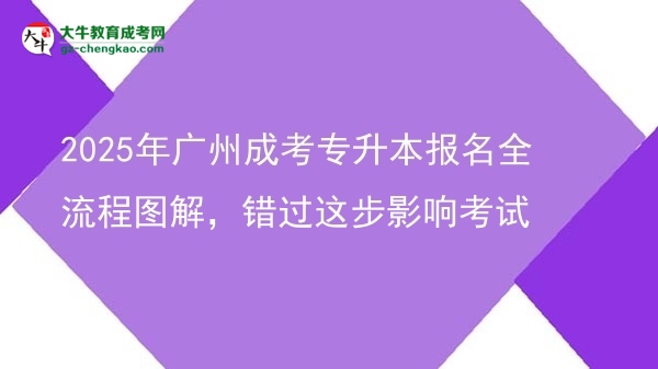 2025年广州成考专升本报名全流程图解，错过这步影响考试图片