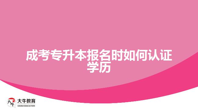 成考专升本报名时如何认证学历