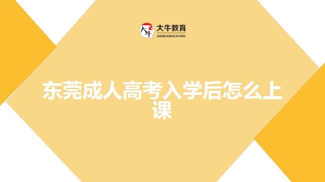 东莞成人高考入学后怎么上课