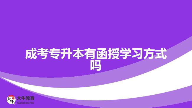 成考专升本有函授学习方式吗