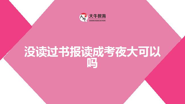 没读过书报读成考夜大可以吗