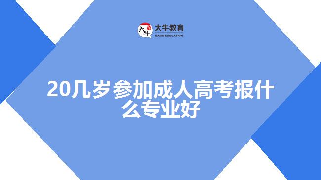 20几岁参加成人高考报什么专业好