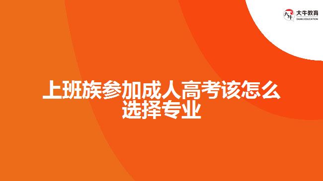 上班族参加成人高考该怎么选择专业
