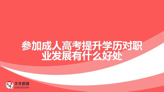 参加成人高考提升学历对职业发展有什么好处