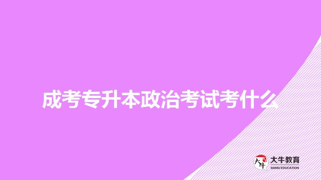 成考专升本政治考试考什么