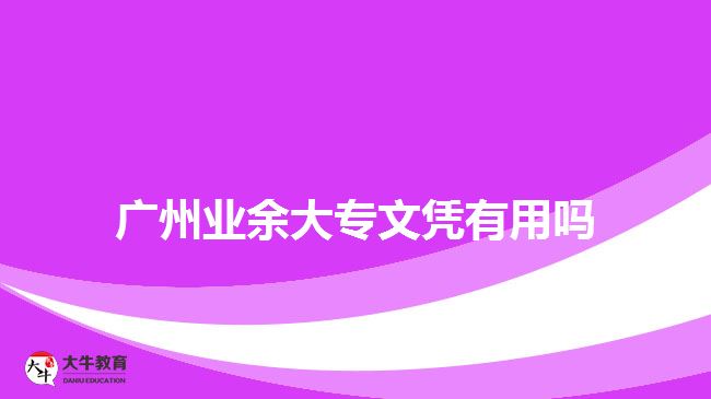 广州业余大专文凭有用吗