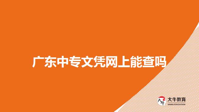 广东中专文凭网上能查吗