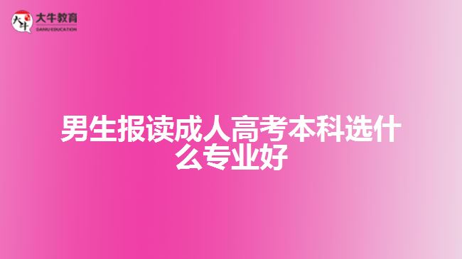 男生报读成人高考本科选什么专业好