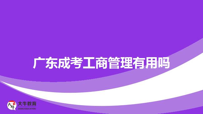 广东成考工商管理有用吗