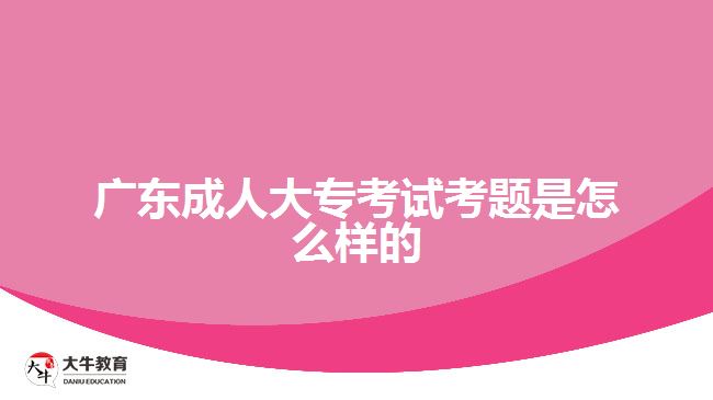 广东成人大专考试考题