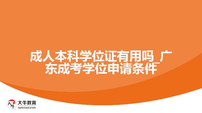 成人本科学位证有用吗_广东成考学位申请条件