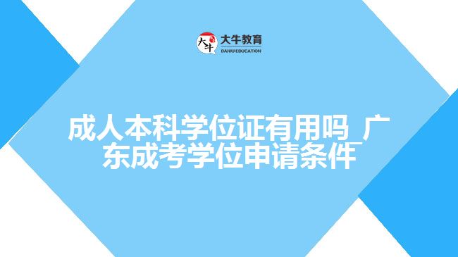 成人本科学位证有用吗_广东成考学位申请条件