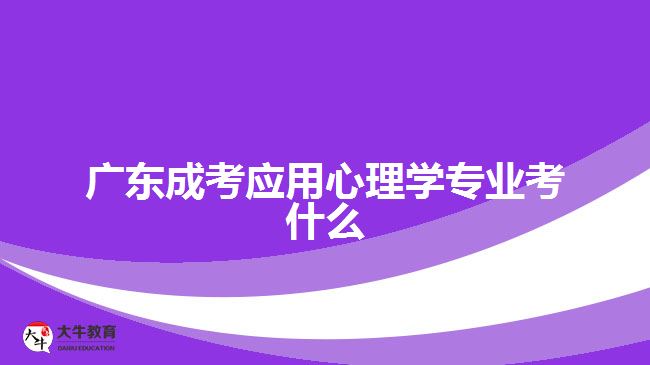 广东成考应用心理学专业考什么