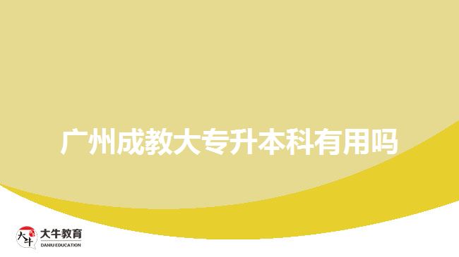 广州成教大专升本科有用吗