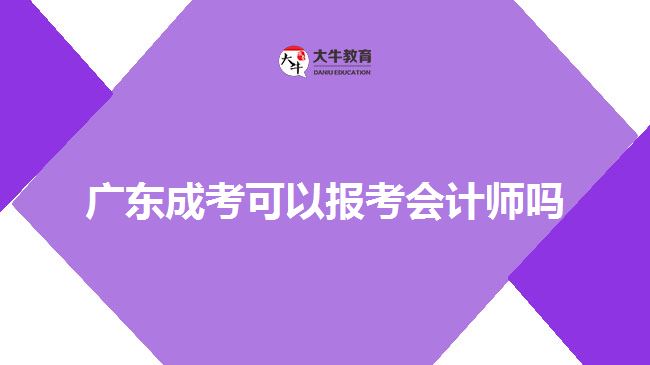 广东成考可以报考会计师吗