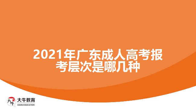 2021年广东成人高考报考层次