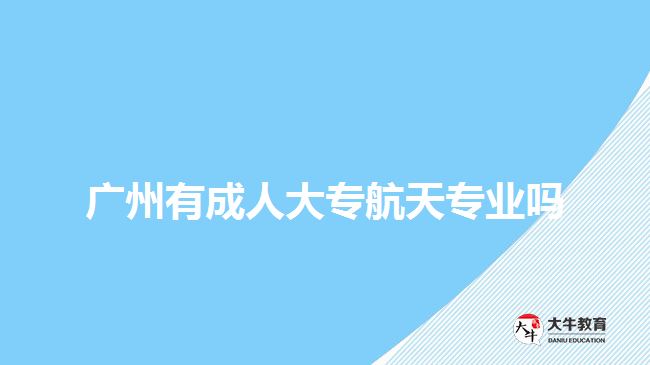 广州有成人大专航天专业吗