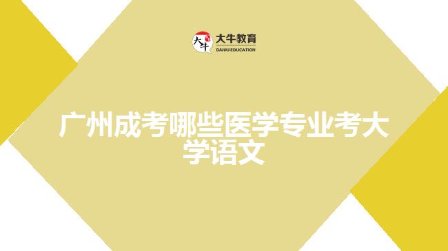 广州成考哪些医学专业考大学语文