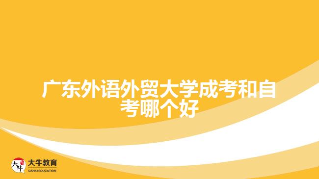 广东外语外贸大学成考和自考哪个好