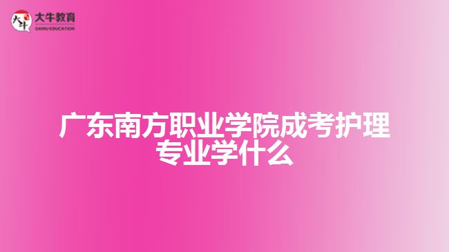 广东南方职业学院成考护理专业