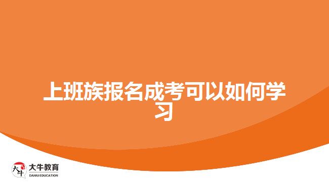 上班族报名成考可以如何学习