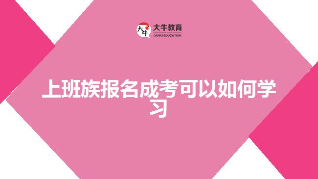 上班族报名成考可以如何学习