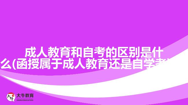 成人教育和自考的区别是什么(函授属于成人教育还是自学考试?)