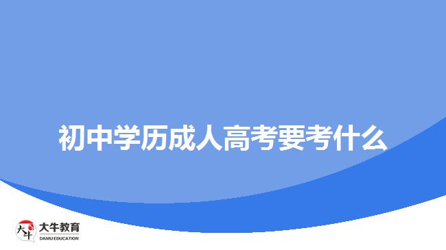 初中学历成人高考要考什么