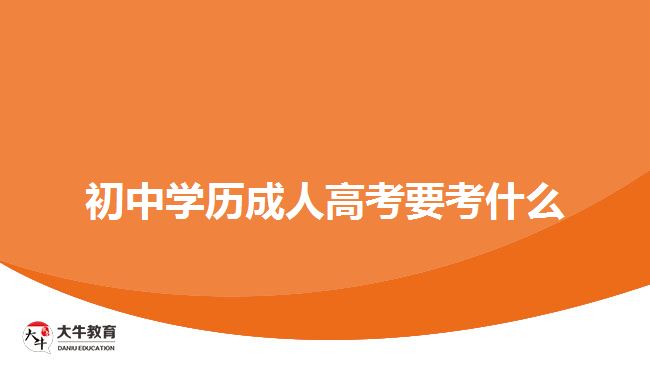 初中学历成人高考要考什么