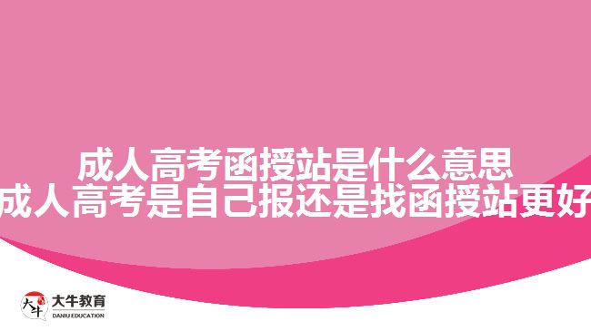 成人高考函授站是什么意思(成人高考是自己报还是找函授站更好)