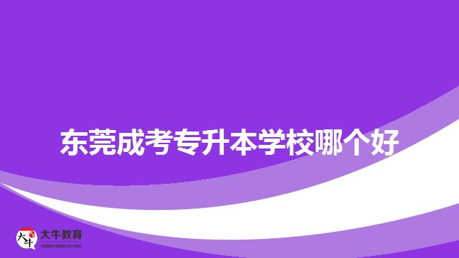 东莞成考专升本学校哪个好