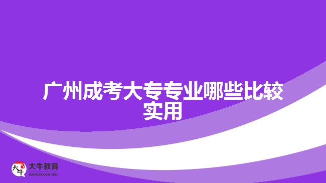广州成考大专专业哪些比较实用