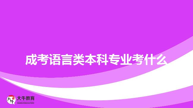 成考语言类本科专业考什么