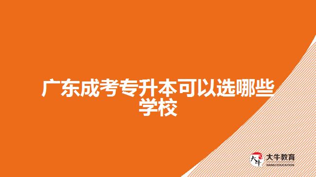 广东成考专升本可以选哪些学校