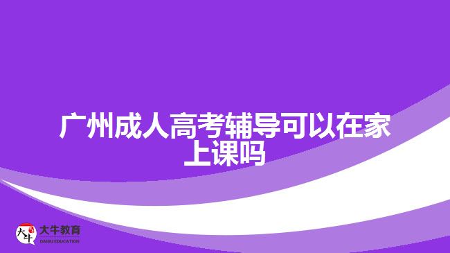 广州成人高考辅导可以在家上课吗