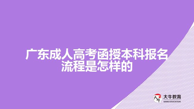 广东成人高考函授本科报名流程是怎样的
