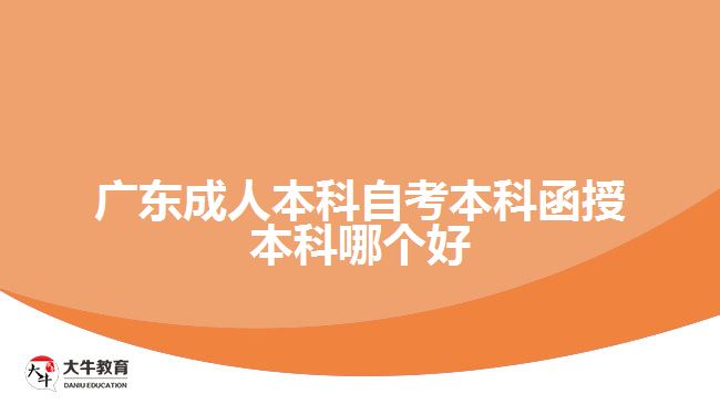广东成人本科自考本科函授本科哪个好