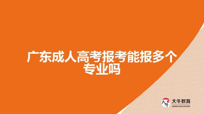 广东成人高考报考能报多个专业吗