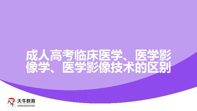 临床医学、医学影像学、医学影像技术