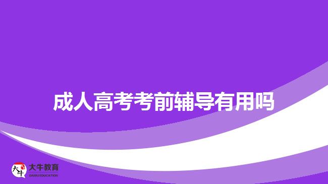 成人高考考前辅导有用吗