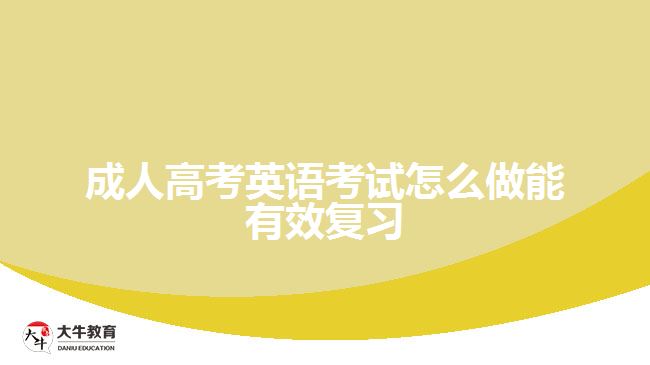成人高考英语考试怎么做能有效复习