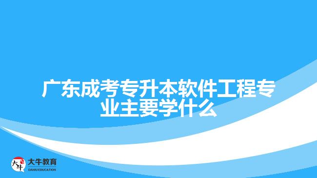 广东成考专升本软件工程专业主要学什么