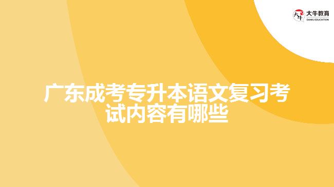 成考专升本语文复习考试内容有哪些