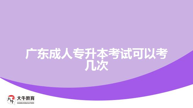 广东成人专升本考试可以考几次