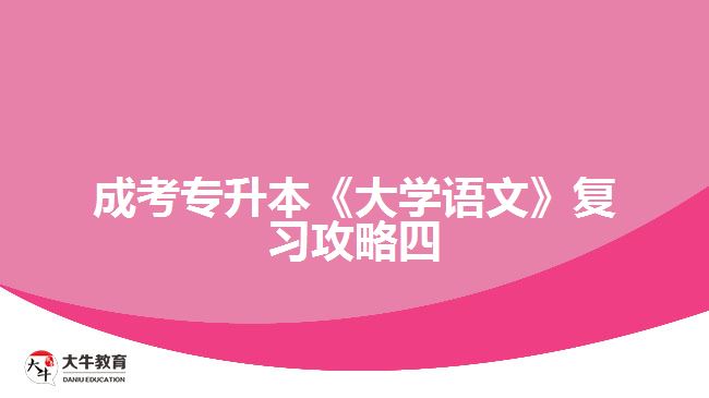 成考专升本《大学语文》复习攻略四