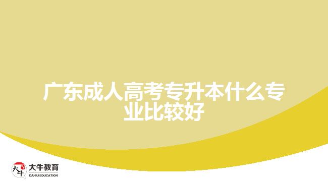 广东成人高考专升本什么专业比较好