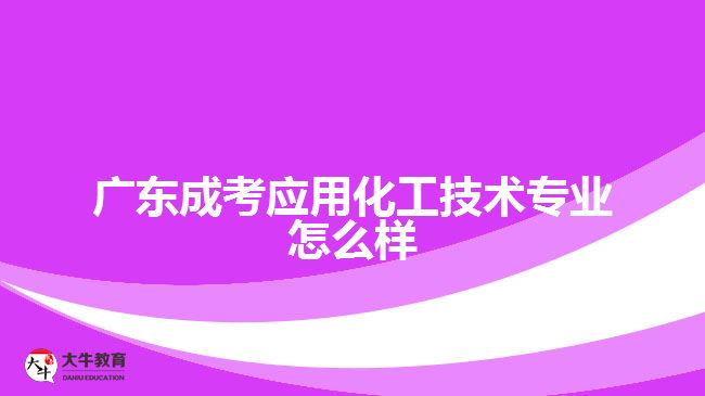 广东成考应用化工技术专业怎么样